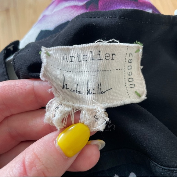 Nicole Miller Rosa Floral Viscose GGT Silk Bandeau Tank Top BA10076 Size Small - Picture 7 of 10